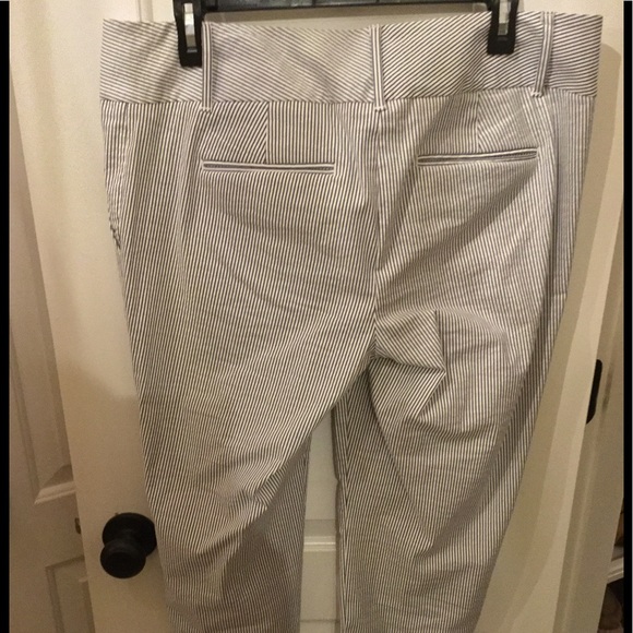 Ann Taylor Seersucker Pants - blue and white - Picture 3 of 3